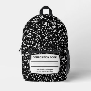 Impresa Mochila para portátiles de composición en blanco y
