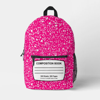 Impresa Mochila para portátiles de composición rosa y blan