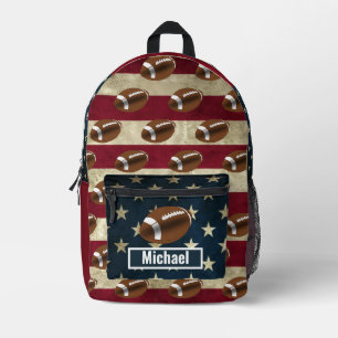 Impresa Mochila Patriótica Americana de Fútbol para Chicos