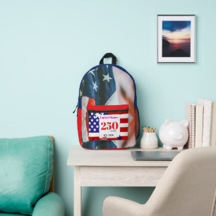 Impresa Mochila Patriótica USA Bandera Americana