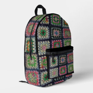 Impresa Mochila - Patrón de ganchillo de cuadrado de abuel