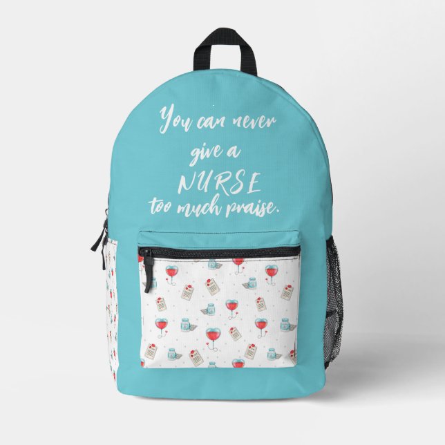 Impresa Mochila Personalizable Para Enfermeras (Anverso)