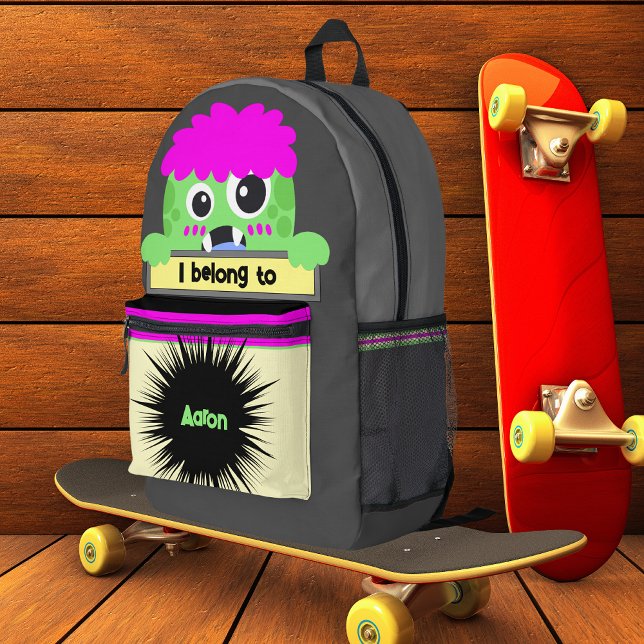 Impresa Mochila personalizada Bag Buddy Green Monster (Subido por el creador)