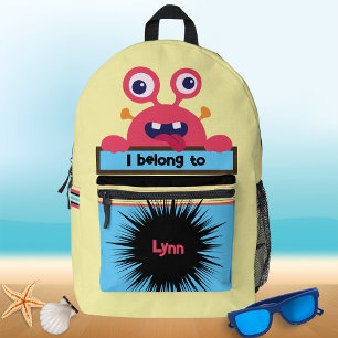 Impresa Mochila personalizada Bag Buddy Lobster Monster Mo