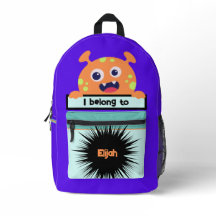 Mochila personalizada Bag Buddy Naranja Monster