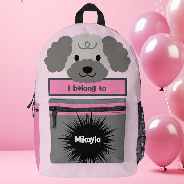 Impresa Mochila personalizada Bag Buddy Poodle Dog (Subido por el creador)