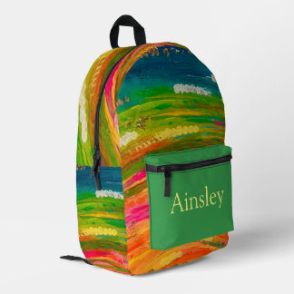 Impresa Mochila personalizada colorida, arcoíris para niño