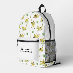 Impresa Mochila personalizada colorida, gatos lindos para 