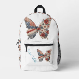 Impresa Mochila Personalizada con el Nombre de Mariposa Am