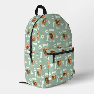 Impresa Mochila personalizada con foto y nombre de perro e