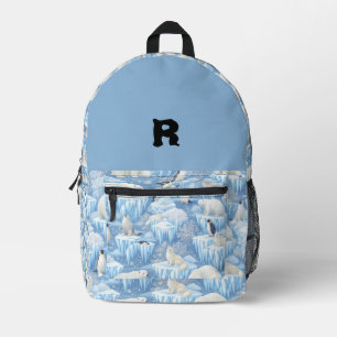 Impresa Mochila Personalizada con Inicial 'R' y Animales Á