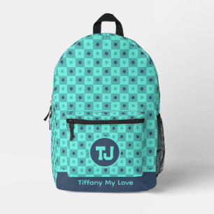 Impresa Mochila personalizada con monograma de baloncesto