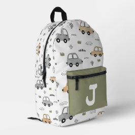 Impresa Mochila Personalizada con Monograma de Coches de D