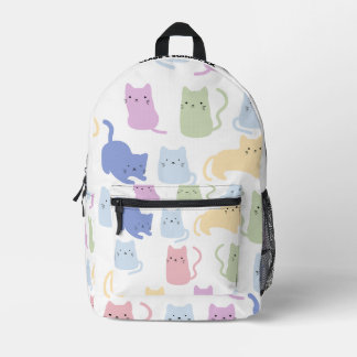 Impresa Mochila Personalizada con Patrón de Gato Pastel Ka
