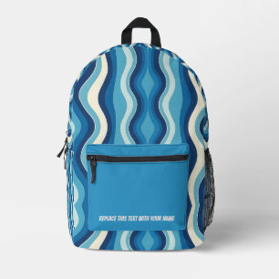 Impresa Mochila personalizada con raya ondulada