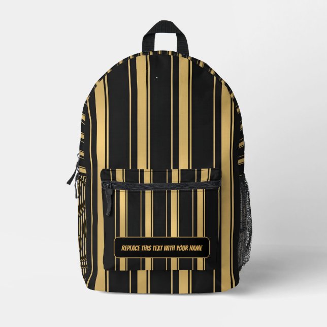 Impresa Mochila personalizada con raya vertical (Anverso)