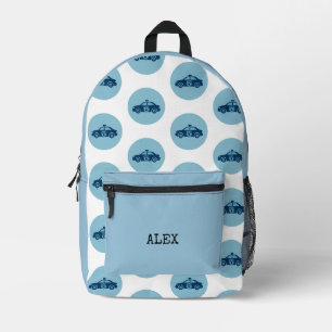 Impresa Mochila Personalizada de Coche de Policía para Niñ