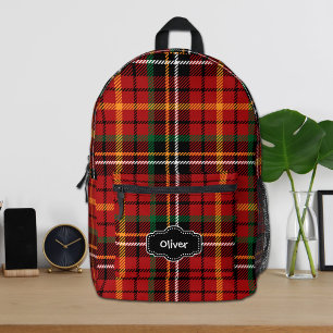 Impresa Mochila Personalizada de Cuadro Rojo