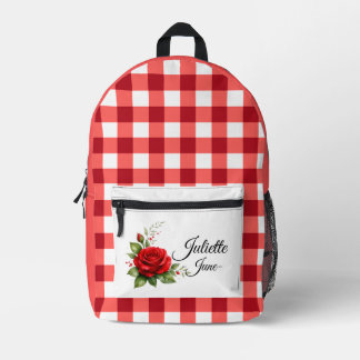 Impresa Mochila Personalizada de Cuadros Rosa de Junio