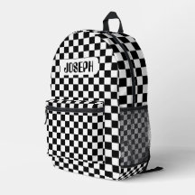 Mochila personalizada de damero para niños