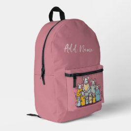 Impresa Mochila personalizada de la familia de ratón
