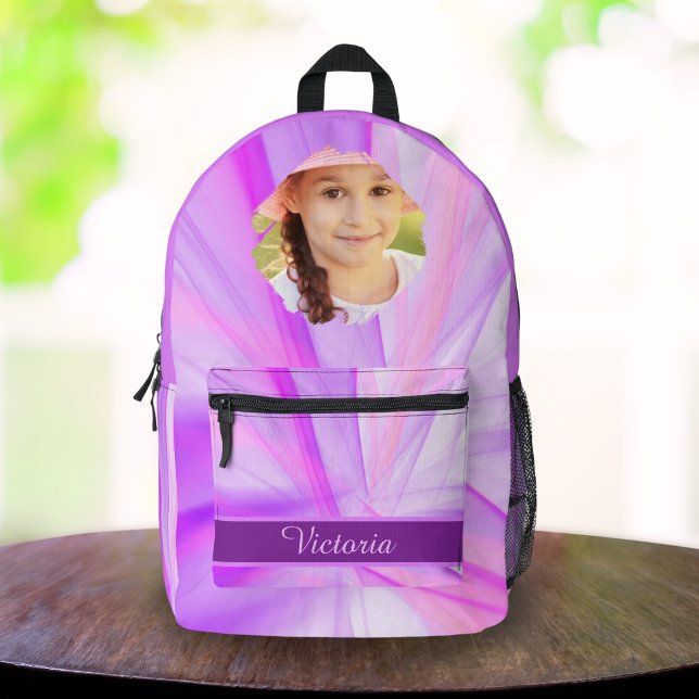 Impresa Mochila Personalizada de Niñas Morado Pastel para  (Subido por el creador)
