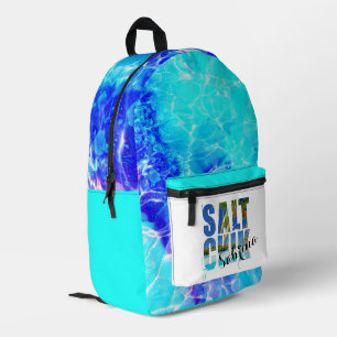 Impresa Mochila personalizada de Salt Chik Beach Blue Wate