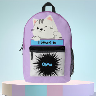 Impresa Mochila personalizada de un gato tipo Budy Bag