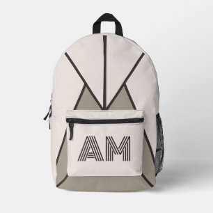 Impresa Mochila personalizada lineal de café espresso chic
