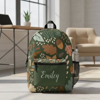 Impresa Mochila personalizada para hojas de otoño - Nombre
