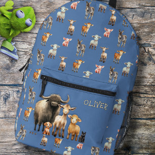 Impresa Mochila Personalizada para Niños con Animales de G