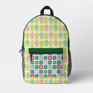 Impresa Mochila Personalizada para Niños con Patrón Floral