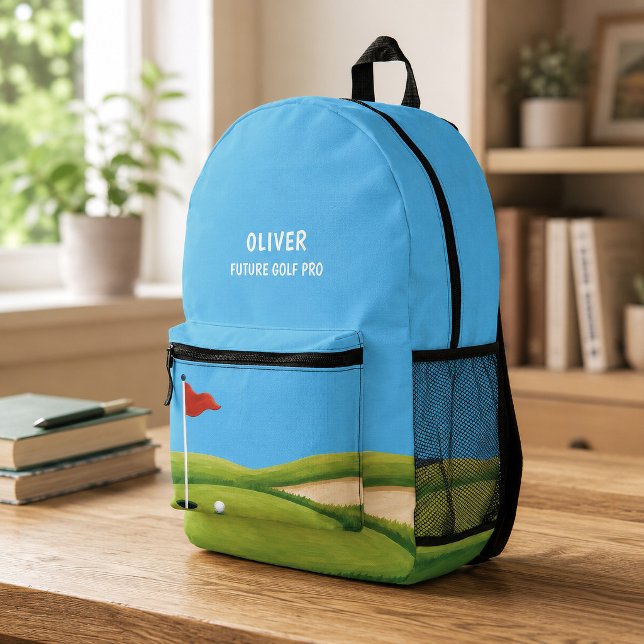 Impresa Mochila personalizada para niños Future Golf Pro (Perfect for school, golf lessons, sports clubs and everyday adventures.)