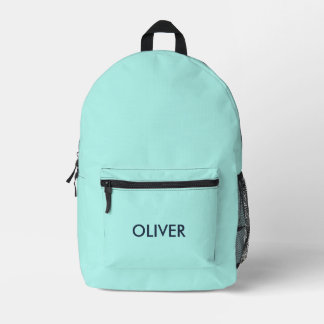 Impresa Mochila Personalizada Verde Menta Pastel Minimalis