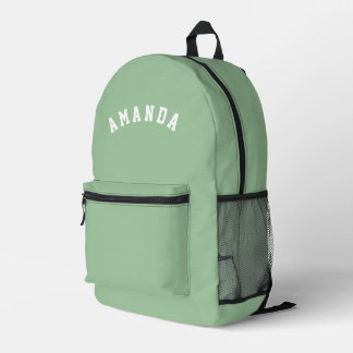 Impresa Mochila personalizada verde para niños vuelta al c