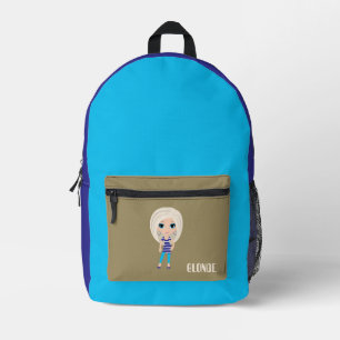 Impresa Mochila Personalizado Chica rubia