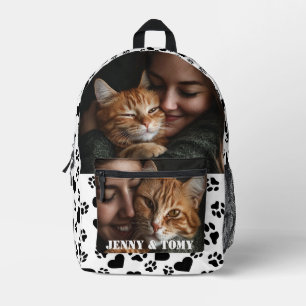 Impresa Mochila personalizado Pet Lover con dos fotos y no