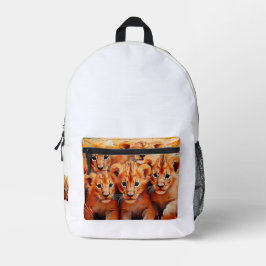 Impresa Mochila - Pintura de cinco leones