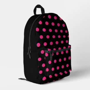 Impresa Mochila Polka Dot (rosa negro y neón)