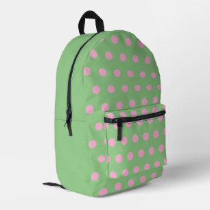 Impresa Mochila Polka Dot (Sage Green & Pastel Pink)