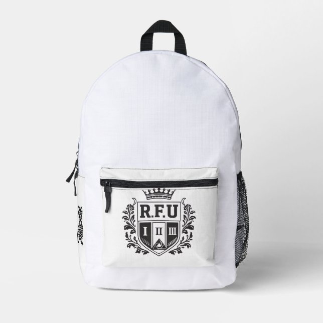 Impresa Mochila PowerOf3Brand Royal Crest (Anverso)