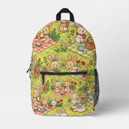 Impresa Mochila Prado de Conejito de Primavera