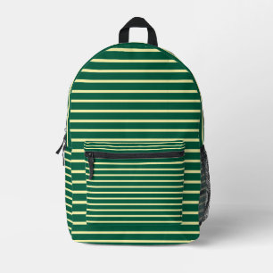 Impresa Mochila rayada verde y crema de Hunter