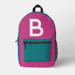 Impresa Mochila Retro con Bloque de Color Personalizado