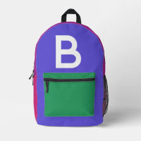 Mochila Retro con Bloque de Color Personalizado