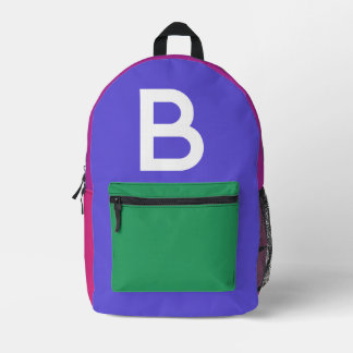 Impresa Mochila Retro con Bloque de Color Personalizado