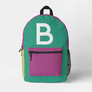 Impresa Mochila Retro con Bloque de Color Personalizado