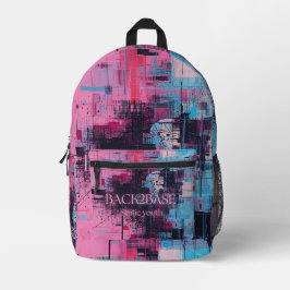 Impresa Mochila Retro Estilo 90s Ropa de Calle Vintage