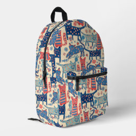 Impresa Mochila Retro Gato