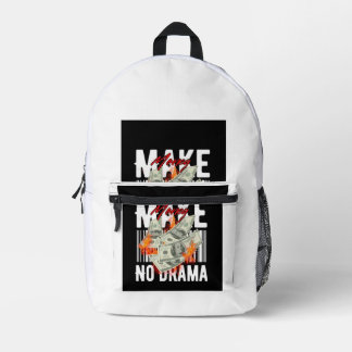 Impresa Mochila Retro Gráfica Sin Drama